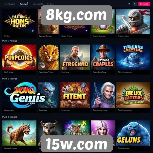 Exploração das principais categorias de jogos em 8kg.com